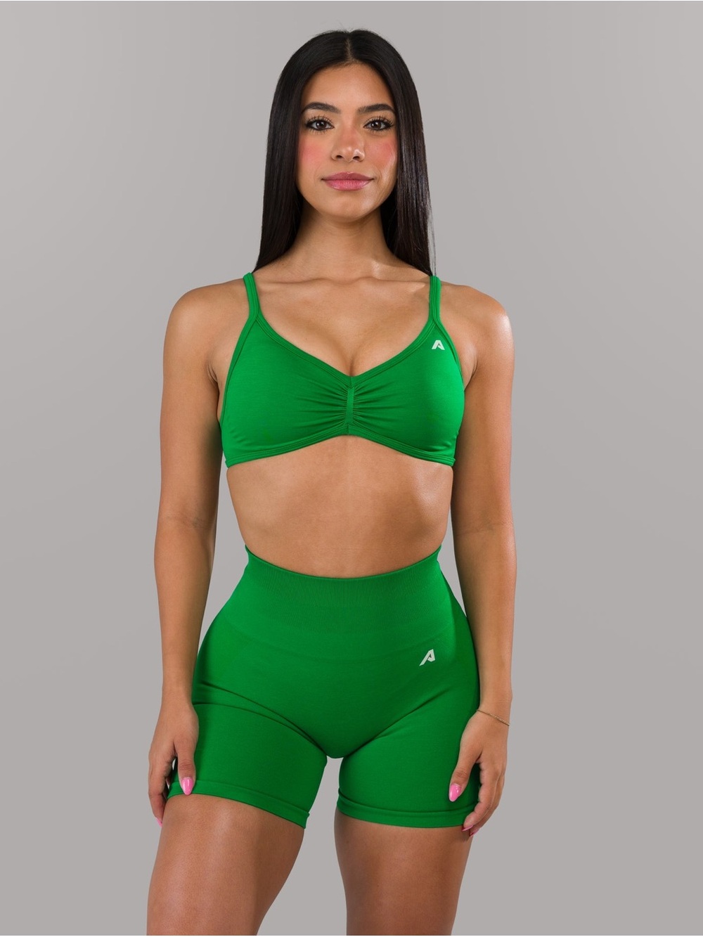 Alphalete sandy bra - emarld green